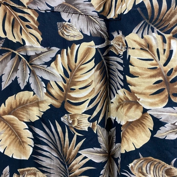 PIERRE CARDIN VINTAGE SHORT SLEEVE TROPICAL ALOHA HAWAIIAN SHIRT MENS SIZE XL - Picture 6 of 6